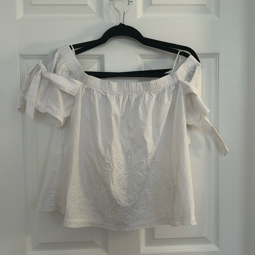 Abercrombie White Off Shoulder Summer Top, White
